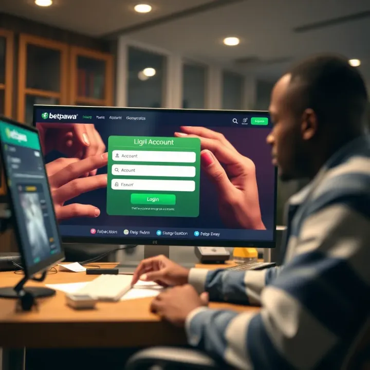 User logging into BetPawa platform to access Aviator game in Nigeria