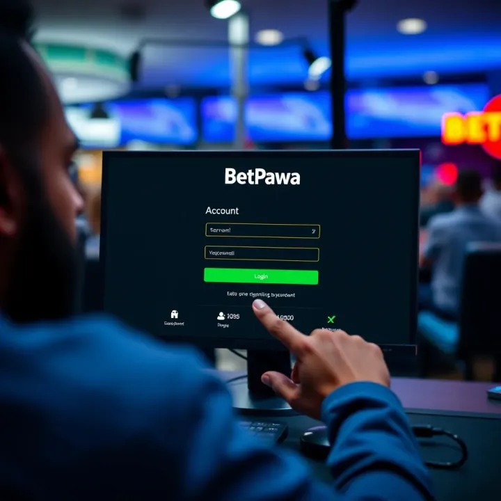 Smartphone displaying BetPawa app homepage with betting options visible