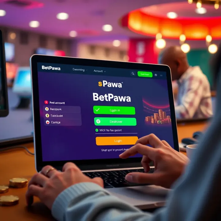User interface of Betpawa app showing sports betting options on a mobile device