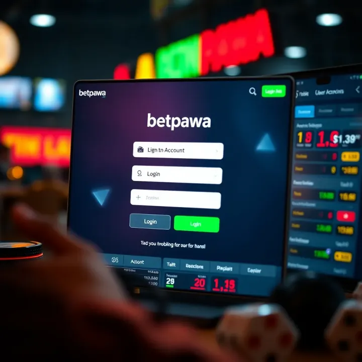 User interface showcasing BetPawa online sports betting platform with various betting options displayed