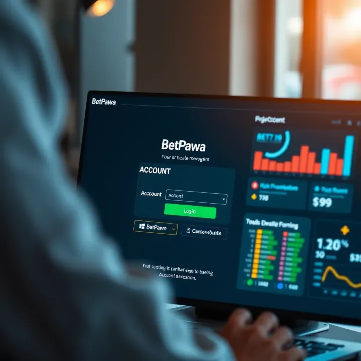 Accessing BetPawa Support for Account and Payment Assistance User navigating BetPawa website on laptop to resolve account and payment issues