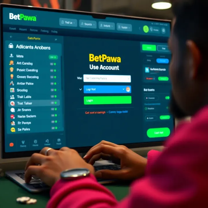 Screenshot showing login screen of the old Betpawa portal with username and password fields
