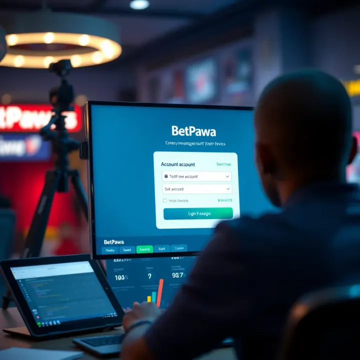 User interacting with Betpawa sports betting platform on mobile device
