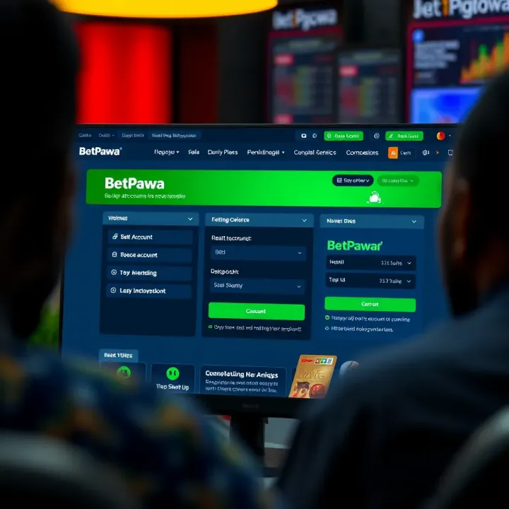 User navigating BetPawa sports betting platform interface on a mobile device