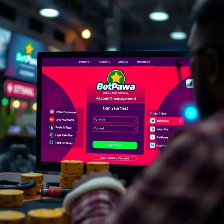 Simplified mobile version of BetPawa app displaying basic navigation for easy betting