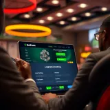 Interface displaying sports betting options and live match updates on a mobile device